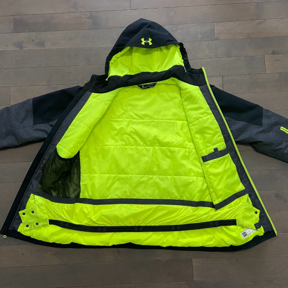 Under Armour Boys' Castlerock Winter Jacket, Kids', Waterproof, Fluorescent - Picture 5 of 9